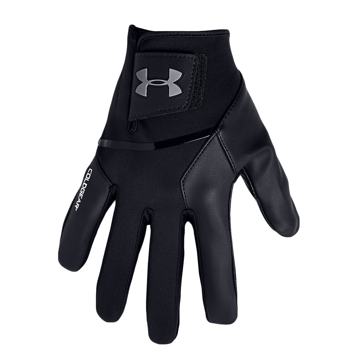 Under Armour Black and Grey Mens Black Steel ColdGear Pair of Golf Gloves, Size: Large  | Online Golf