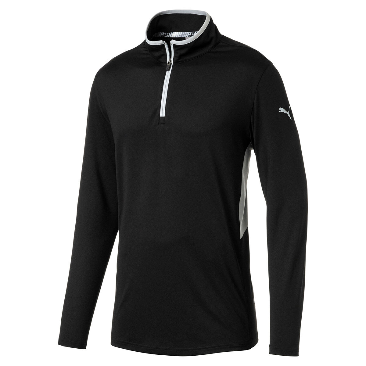 PUMA Golf Mens Black Rotation 1/4 Zip Midlayer | Online Golf | Online Golf