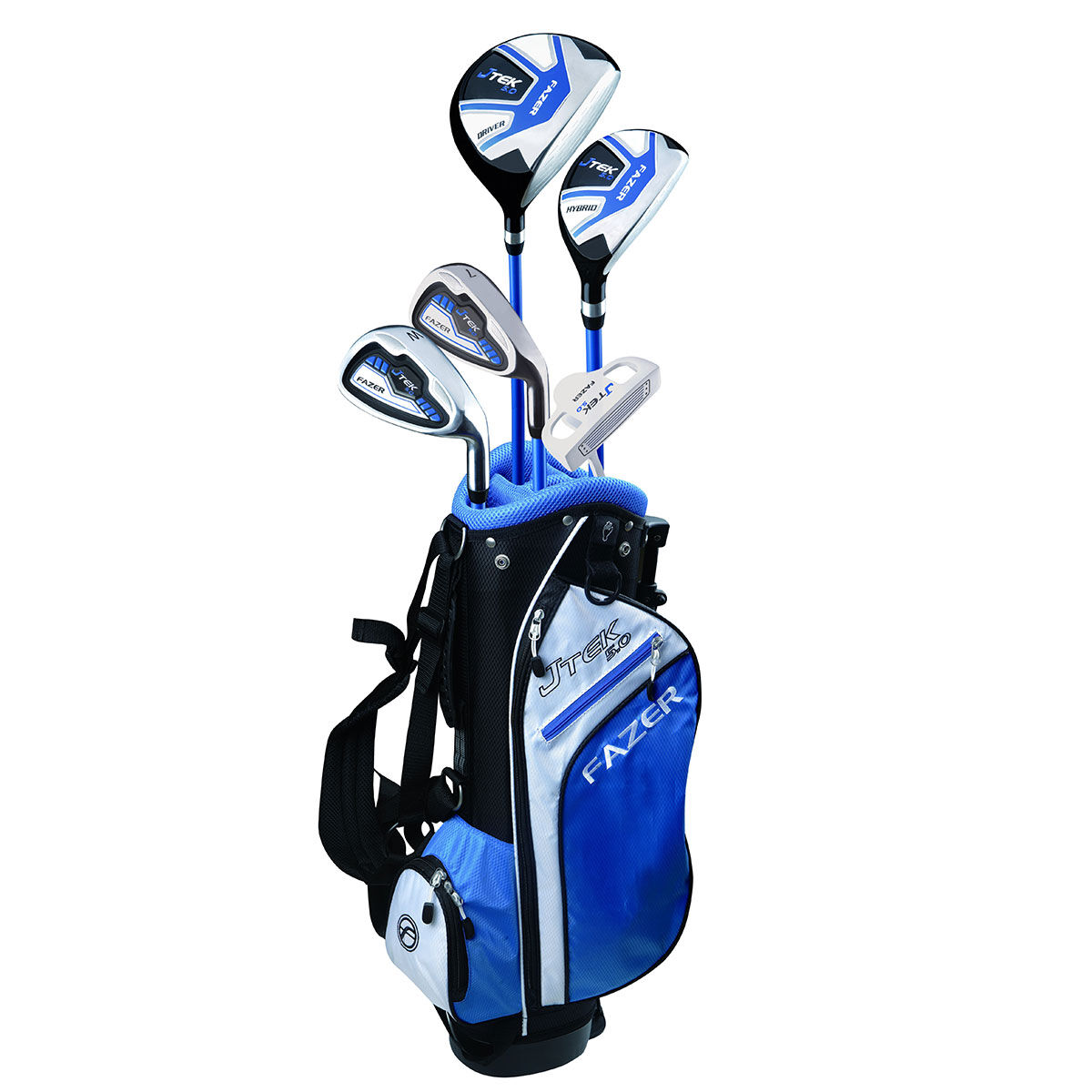 Fazer J TEK 5.0 Age 6-8 Junior Package Set, Unisex, Blue, Right hand