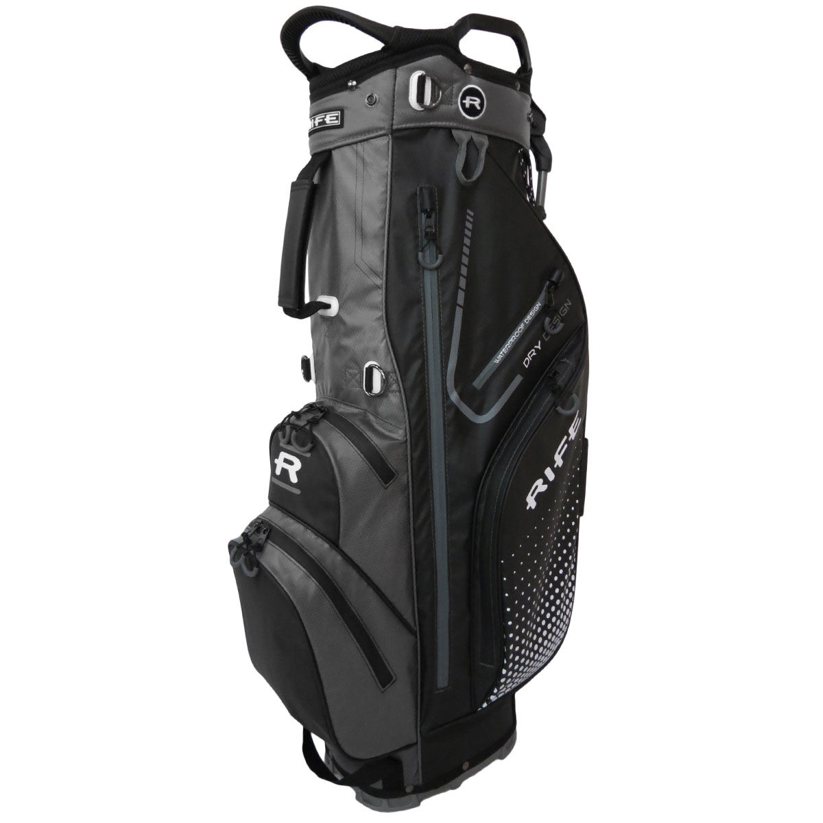 Rife Waterproof Golf Stand Bag, Black  | Online Golf