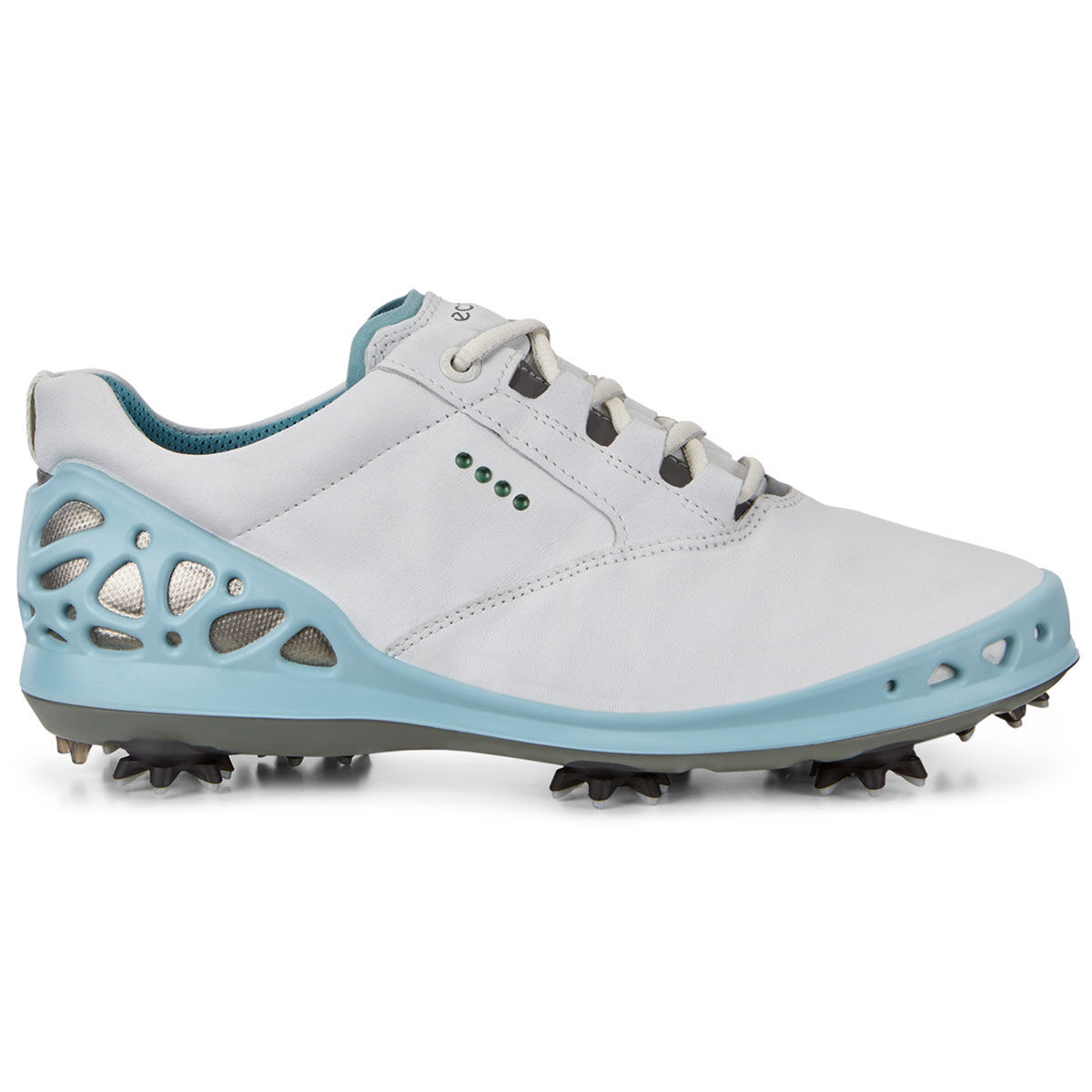 ECCO Golf Ladies Cage Golf Shoes, Female, 2, White/aqua, Regular  | Online Golf