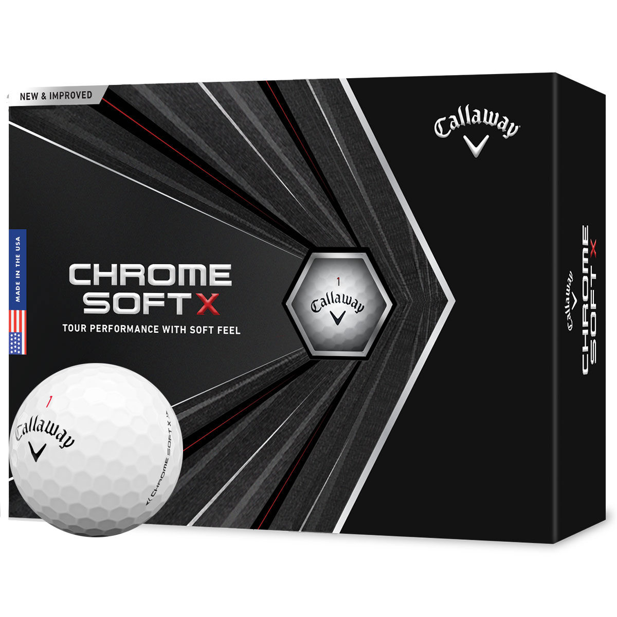 Callaway Golf White Chrome Soft Pack of 12 Golf Balls, One Size  | Online Golf
